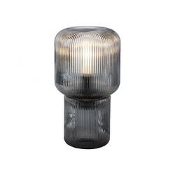 PAUL NEUHAUS stolní lampa kouřová barva, sklo, šedá, pr.15cm, vypínač