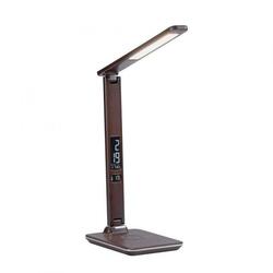 PAUL NEUHAUS LED stolní lampa hnědá barva s funkcí stmívání, indukčním nabíjením mobilních telefonů a nastavitelnou barvou světla 2700-5000K