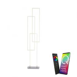 PAUL NEUHAUS Q-INIGO LED stojací svítidlo v barvě oceli s nastavitelnou barvou světla a funkcí stmívání Smart Home ZigBee 2700-5000K