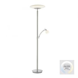 PAUL NEUHAUS LED stojací svítidlo stříbrná barva, stmívač, čtecí rameno, otočné, CCT 2700-5000K