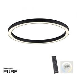 PAUL NEUHAUS LED stropní svítidlo PURE-LINES antracit 70x70 CCT dálkový ovladač 2700-5000K PN 6306-13