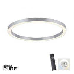 PAUL NEUHAUS LED stropní svítidlo PURE-LINES hliník 70x70 CCT dálkový ovladač 2700-5000K PN 6306-95