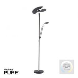 PAUL NEUHAUS PURE Mutil LED stojací lampa se čtecí lampou stmívatelné 2700-5000K antracit 678-13