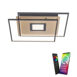 PAUL NEUHAUS, Q-AMIRA, LED stropní svítidlo, černá-mosaz, Smart Home ZigBee 3000-5000K