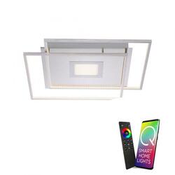 PAUL NEUHAUS, Q-AMIRA, LED stropní svítidlo, barva ocel, stmívatelné, Smart Home ZigBee 3000-5000K