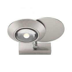 PAUL NEUHAUS LED nástěnné svítidlo PURE Oculis, metalická šedá, stmívatelné, otočné a nastavitelné 2700K