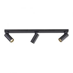 JUST LIGHT Kolekce Schöner Wohnen LED stropní svítidlo RIK, černé, 3-ramenné, otočné 3000K