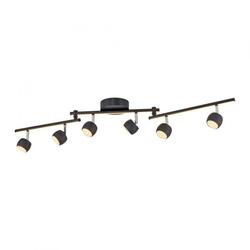 JUST LIGHT LED stropní svítidlo černé JARIK 6-ramenné, řízení vypínačem, nastavitelné 3000K