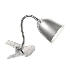 LEUCHTEN DIREKT is JUST LIGHT LED svítidlo se svorkou v oceli s nastavitelnou hlavou a teplou bílou barvou světla vč. šňůrového vypínače 3000K