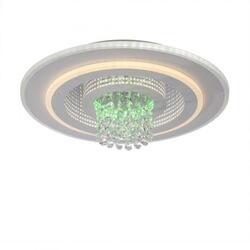 JUST LIGHT LED stropní svítidlo TOLAGO, bílé, s tunelovým efektem a křišťálem RGB/3000-6500K