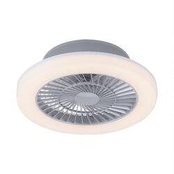 LEUCHTEN DIREKT LED stropní svítidlo kruhové v barvě oceli s ventilátorem 2700K