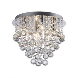 JUST LIGHT Stropní svítidlo KULUNKA, chrom, křišťálové přívěsky