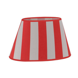 LEUCHTEN DIRECT Stínítko na lampu, červená-bílé, oválné LD 80240-14