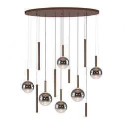 PAUL NEUHAUS LED závěsné svítidlo BOWL, hnědé, stmívatelné vypínačem SimplyDim 2700K