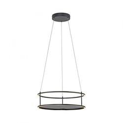 PAUL NEUHAUS LED závěsné svítidlo CONTURA černá, kruhové, dotykový se stmívačem, s policí, nastavitelná výška 3000K