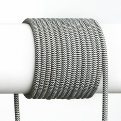 RENDL FIT 3X0,75 1bm textilní kabel černá/bílá  R12216 4