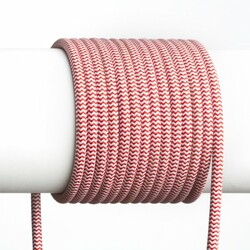 RENDL FIT 3X0,75 1bm textilní kabel červená/bílá  R12227 4
