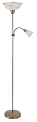 Rabalux stojací lampa Art flower E27 G45 1x MAX 60W + E14 1x MAX 40W bílé alabastrové sklo 4009