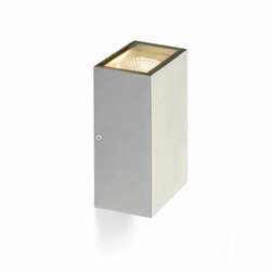 VÝPRODEJ VZORKU RENDL DIXIE 10X16 nástěnná stříbrnošedá 230V/350mA LED 2x5W 92° IP54 3000K R10354