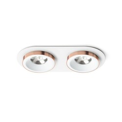 RENDL SHARM R II zápustná bílá měď 230V LED 2x10W 24° 3000K R13240