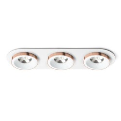 RENDL SHARM R III zápustná bílá měď 230V LED 3x10W 24° 3000K R13245