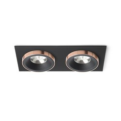 RENDL SHARM SQ II zápustná černá/černá měď 230V LED 2x10W 24° 3000K R13259