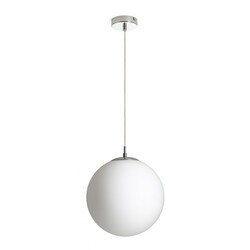 RENDL LUNA 30 závěsná opálové sklo/chrom 230V LED E27 15W R13747