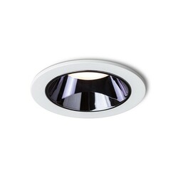 RENDL ANSEL zápustné svítidlo bílá černý chrom 230V LED 12W 60° 3000K R14238