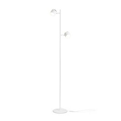 RENDL NOVA II stojanová lampa bílá chrom/mléčný akryl 230V LED 2x3.5W 3000K R14276