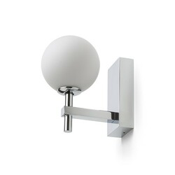 RENDL PEGGY nástěnné svítidlo chrom/opálové sklo 230V G9 6W IP44 R14388