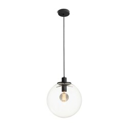 RENDL BOULDER 30 závěsné svítidlo čiré sklo/černá 230V E27 15W R14393