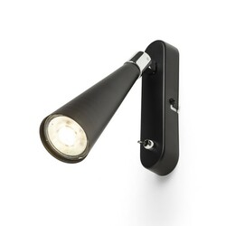 RENDL ALEXIS nástěnné bodové svítidlo černá chrom 230V GU10 5W R14467