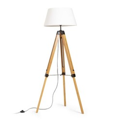 RENDL ALVIS/AMBITUS 46 stojanová lampa lampa bílá bambus/černá 230V E27 15W R14500