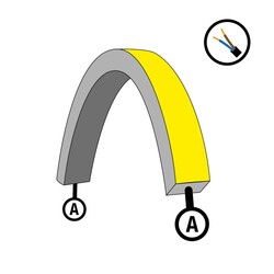 SLC napájení pro LED pásek NeonFlex 230V Top-Bend Mono kabel A