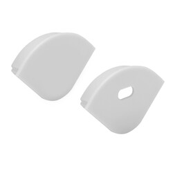 SLC koncovka pro profil Pro C2 kulatý šedá 2x