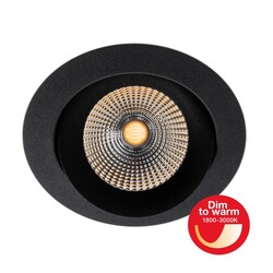 SLC vestavné LED svítidlo One360 DTW pr.68-83 mm černé 495lm 1800-3000K Ra90 DALI IP44/IP20 36°