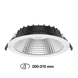 SLC vestavné LED svítidlo Shift pr.200-210 mm bílé 2400lm 3000/4000K Ra80 bez driveru IP54/IP40 UGR19