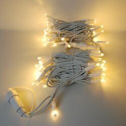LED světelný řetěz vnitřní FLASH - 18m, teple bílá, 150+30F diod, bílý kabel