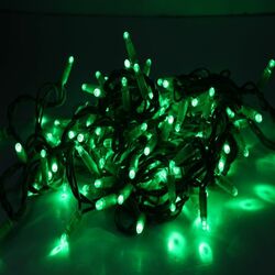 LED Twinkle-světelný řetěz s animaceni, vnitřní, 10 m, zelená