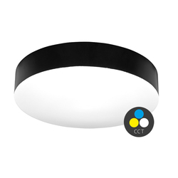 Ecolite LED svítidlo stropní kruh 36W 40cm 3060lm CCT IP44 černá WML400-CCT/36W/CR