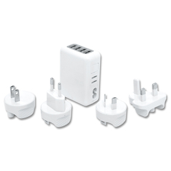 Ecolite USB dobíječka, 4xUSB, 4 typy zástrček XJ4U-USB