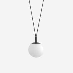 LUCIS závěsné svítidlo GEO 7,7W LED 3000K sklo černá opál DALI ZK2.L1.GA.61M DALI2
