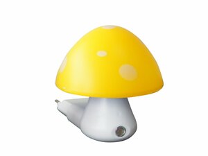 ACA Dětské svítidlo do zásuvky Houba, žlutá barva 846LED4SY 10