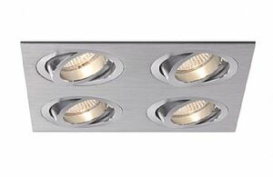 BPM Vestavné svítidlo Aluminio Plata, kart.hliník 12LEDx3W, 230V 3015LED2.D40.3K