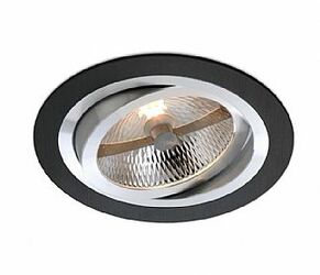 BPM Vestavné svítidlo Aluminio Negro, černá, 9LEDx3W, 230V 4904 3073LED.D40.3K