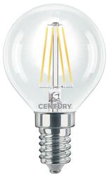 CENTURY LED FILAMENT MINI GLOBE ČIRÁ 4W E14 2700K 470Lm 360d 45x76mm IP20 CEN INH1G-041427