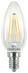 CENTURY LED FILAMENT SVÍČKA ČIRÁ 4W E14 4000K 470Lm 360d 35x98mm IP20 CEN INM1-041440