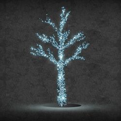 DecoLED LED světelný strom 213 cm, 1600 ledově bílých diod 3DTF1
