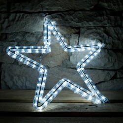 DecoLED LED světelný motiv hvězda, ledově bílá, pr. 70 cm uchycení na EFCON 8EFD13
