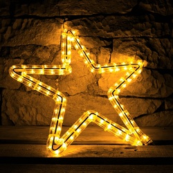 LED světelný motiv hvězda, teple bílá, pr. 70 cm, uchycení na EFCON